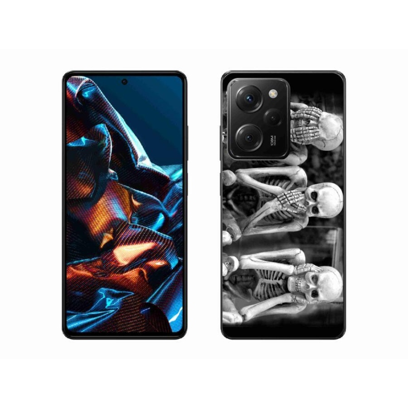 Gél borítás mmCase a Xiaomi Poco X5 Pro 5G számára - csontvázak