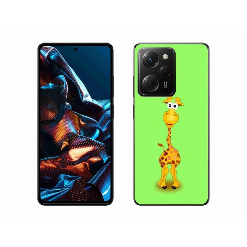 Gél borítás mmCase a Xiaomi Poco X5 Pro 5G számára - rajzfilm zsiráf