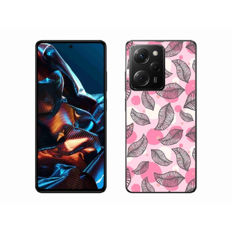 Gél borító mmCase a Xiaomi Poco X5 Pro 5G számára - rajzfilmes hulló levelek