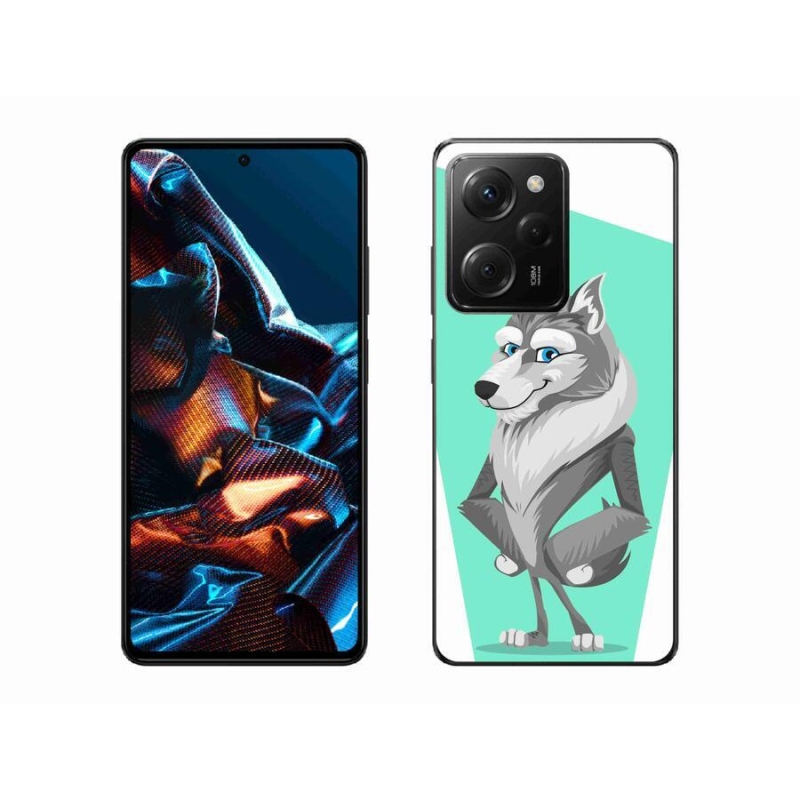 Gél borítás mmCase a Xiaomi Poco X5 Pro 5G számára - rajzfilm farkas
