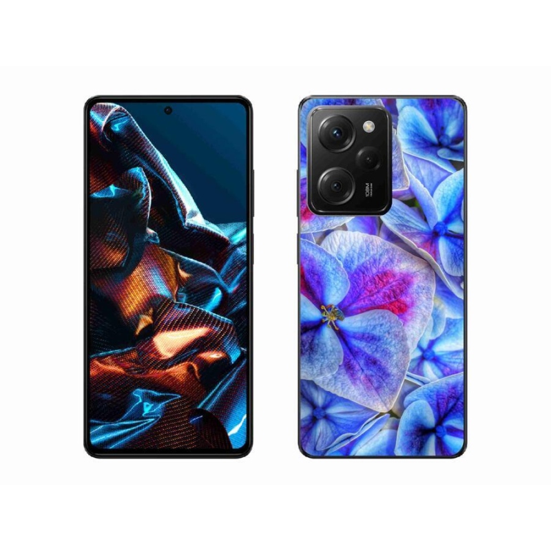 Gél borító mmCase a Xiaomi Poco X5 Pro 5G-hez - kék virágok 1