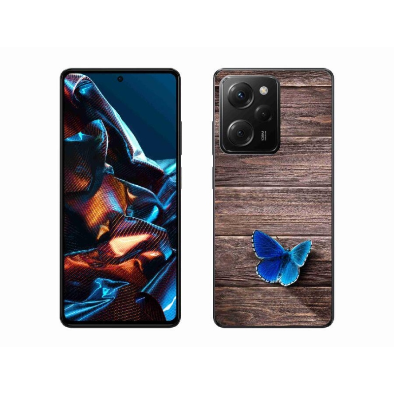 Gél védőhuzat mmCase a Xiaomi Poco X5 Pro 5G-hez - kék pillangó 1