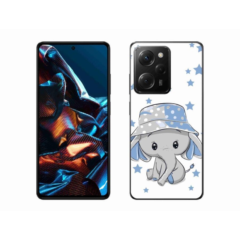 Gél borítás mmCase a Xiaomi Poco X5 Pro 5G számára - kék elefánt