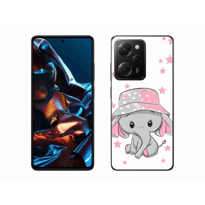 Gél borítás mmCase a Xiaomi Poco X5 Pro 5G számára - rózsaszín elefánt