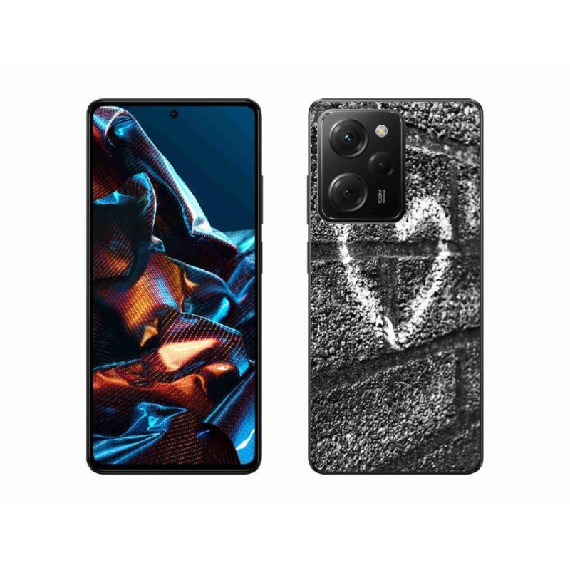 Gél borítás mmCase a Xiaomi Poco X5 Pro 5G számára - szív a falon