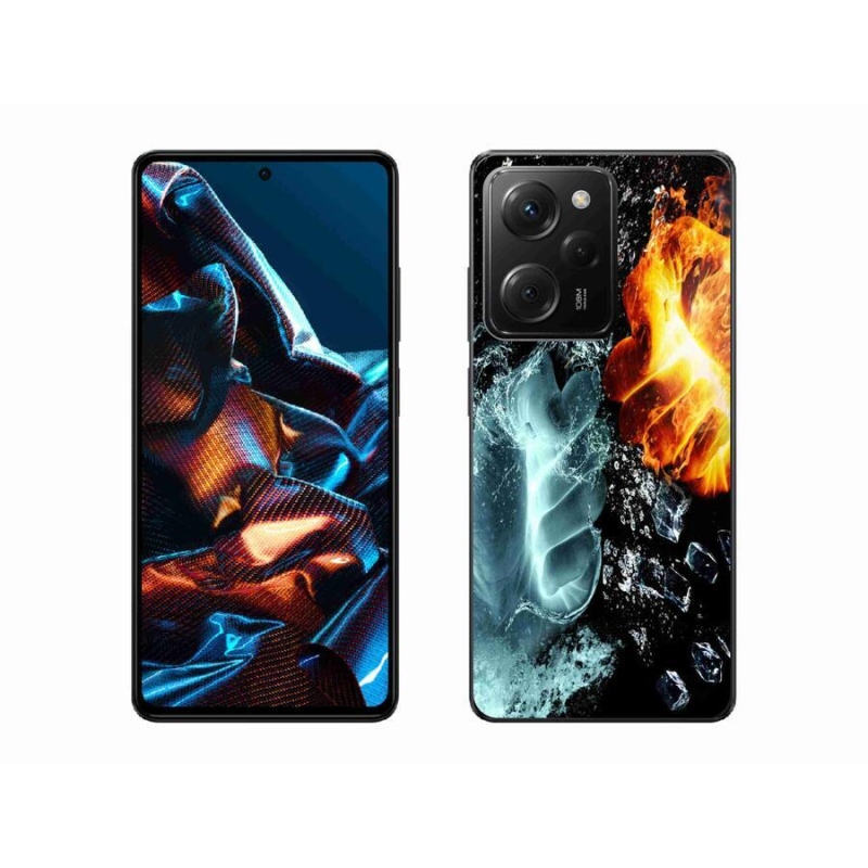 Gél borítás mmCase a Xiaomi Poco X5 Pro 5G számára - víz és tűz