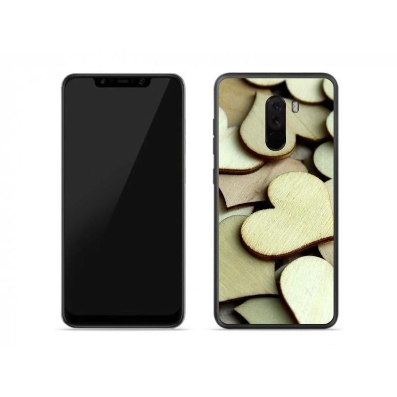 Gél borítás mmCase a Xiaomi Pocophone F1-hez - fából készült szívek