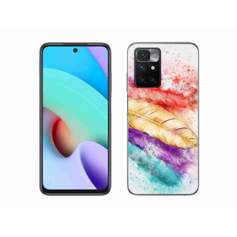 Zselés borítás mmCase a Xiaomi Redmi 10/Redmi 10 (2022) - színes tollakhoz