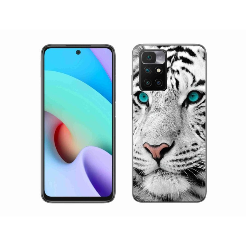 Zselés borítás mmCase a Xiaomi Redmi 10/Redmi 10 (2022) - fehér tigrishez