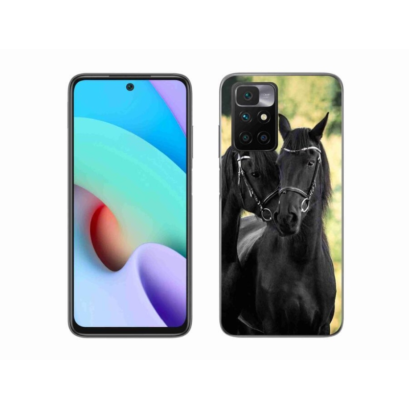 Zselés borítás mmCase a Xiaomi Redmi 10/Redmi 10 (2022) - két fekete ló
