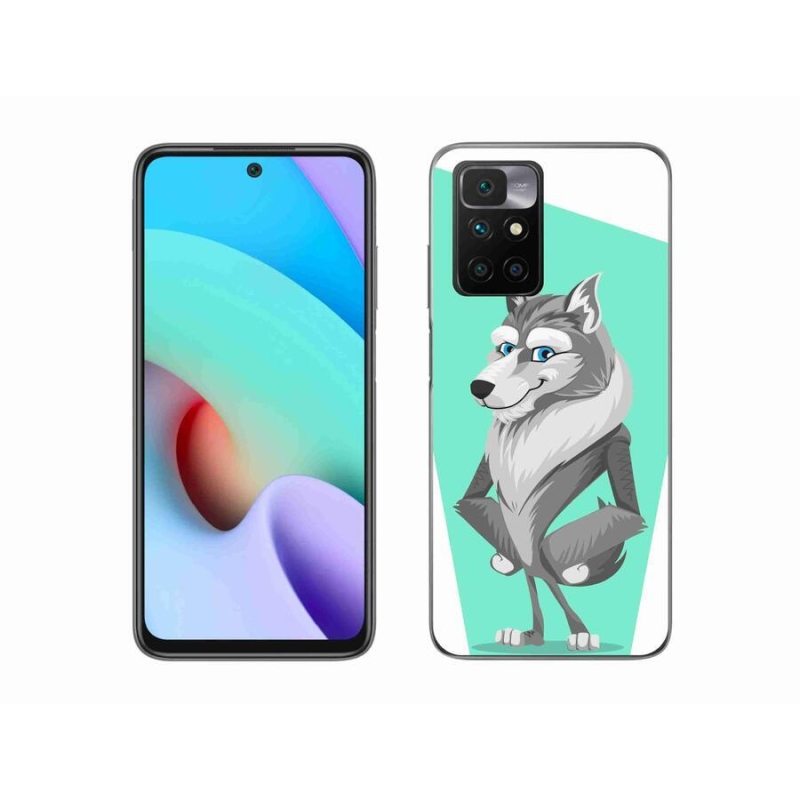 Gél védőhuzat mmCase a Xiaomi Redmi 10/Redmi 10 (2022) - rajzfilm farkashoz