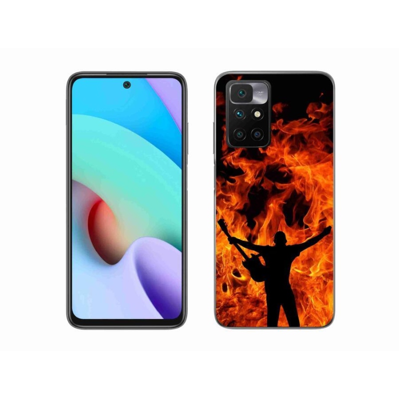 Gél borító mmCase a Xiaomi Redmi 10/Redmi 10 (2022) - zenész és tűz