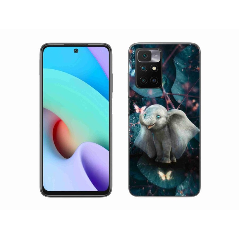 Gél védőhuzat mmCase a Xiaomi Redmi 10/Redmi 10 (2022) - aranyos elefánthoz