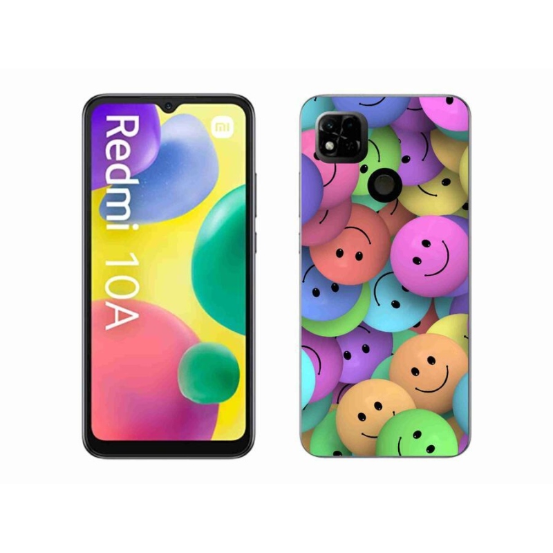Gél borító mmCase a Xiaomi Redmi 10A számára - színes smiley-k