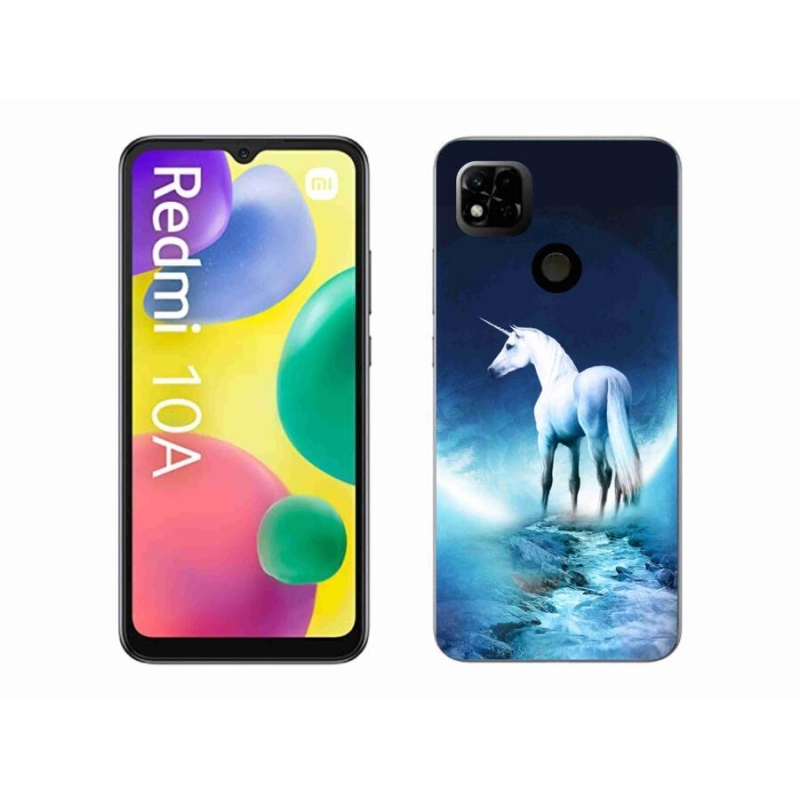 Gél borítás mmCase a Xiaomi Redmi 10A számára - fehér egyszarvú
