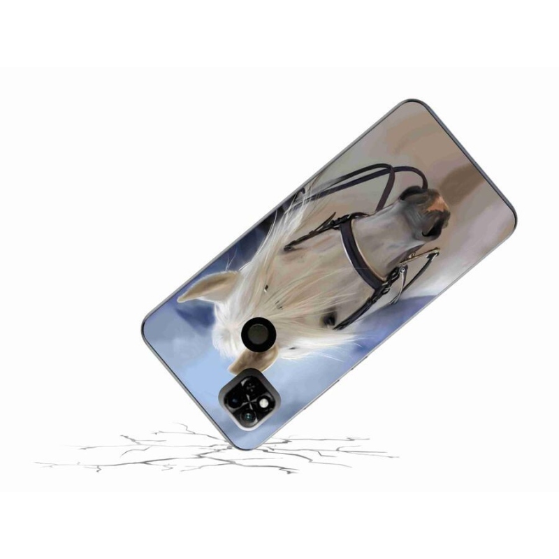 Gél borítás mmCase a Xiaomi Redmi 10A számára - fehér ló