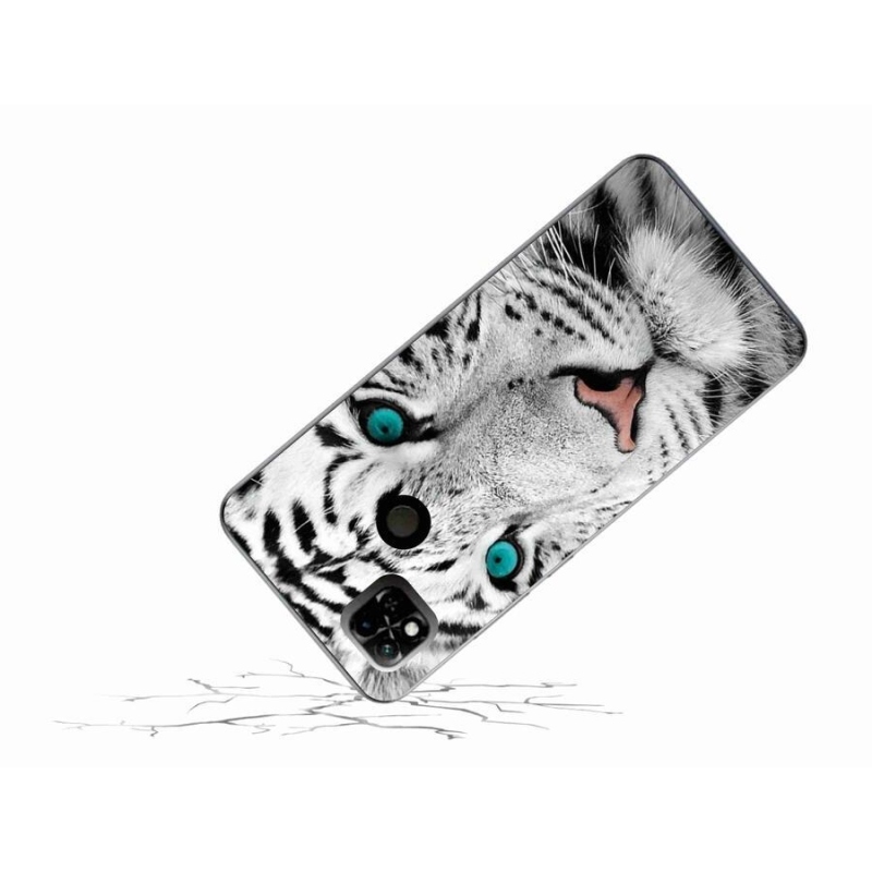Gél borítás mmCase a Xiaomi Redmi 10A számára - fehér tigris