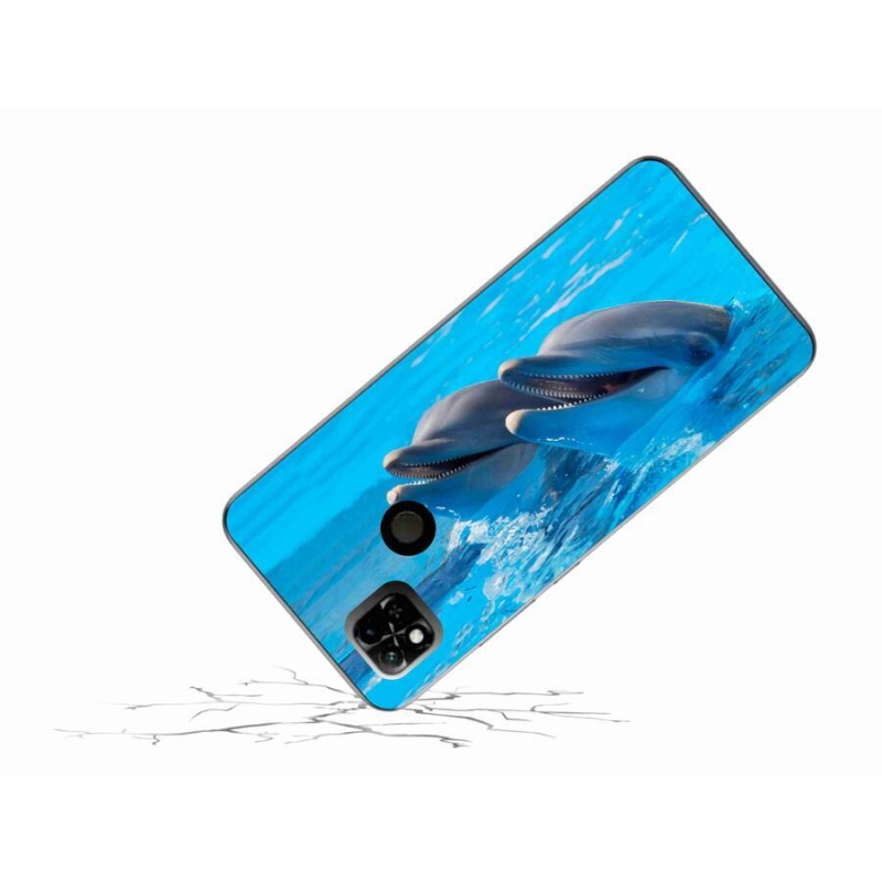 Gél borítás mmCase a Xiaomi Redmi 10A számára - delfinek