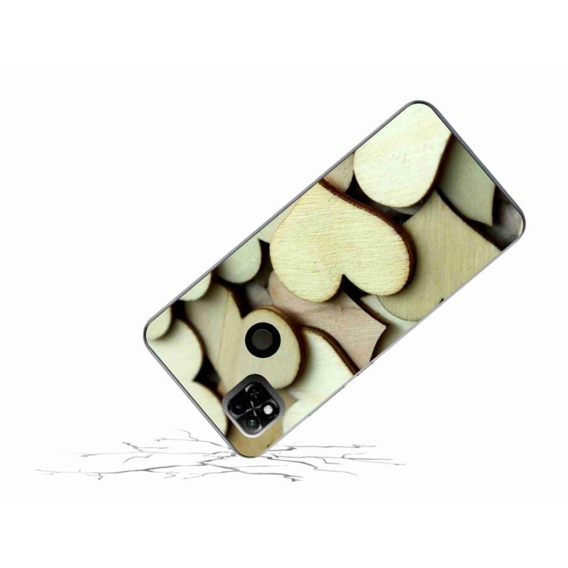 Gél borítás mmCase a Xiaomi Redmi 10A számára - fából készült szívek