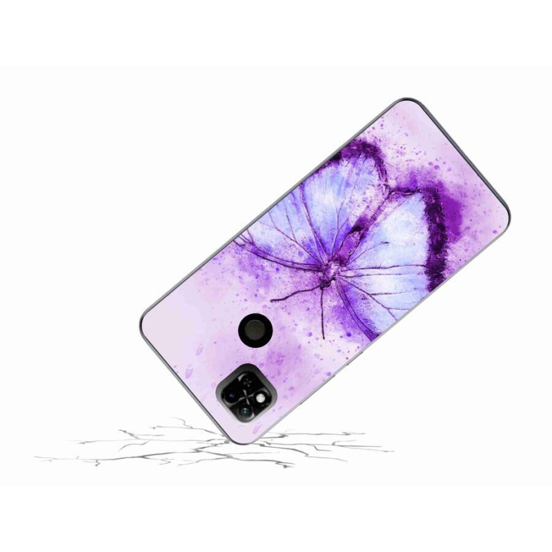 Gél borítás mmCase a Xiaomi Redmi 10A számára - lila pillangó