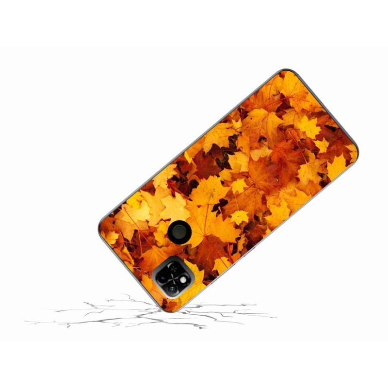 Gél borítás mmCase a Xiaomi Redmi 10A számára - juharlevelek
