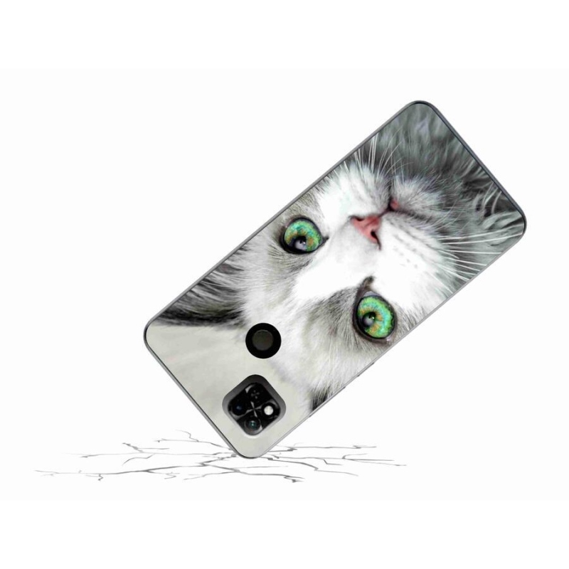 Gél borítás mmCase a Xiaomi Redmi 10A számára - macska nézet