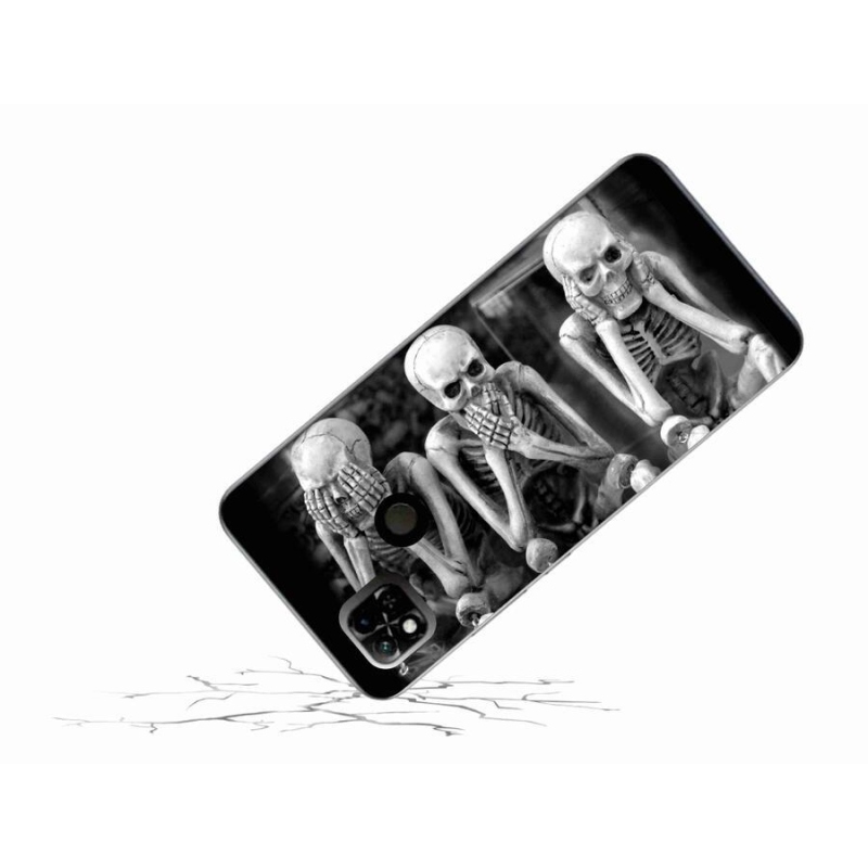 Gél borító mmCase a Xiaomi Redmi 10A számára - csontvázak