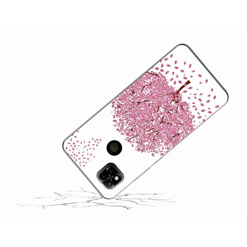 Gél borító mmCase a Xiaomi Redmi 10A számára - rajzfilmfa levelekkel