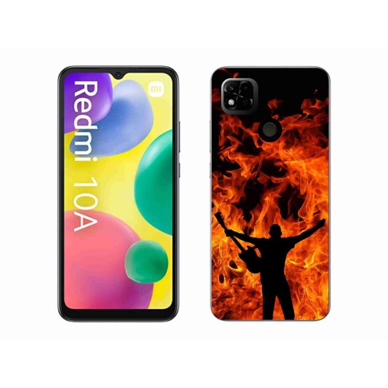 Gél borító mmCase a Xiaomi Redmi 10A számára - zenész és tűz