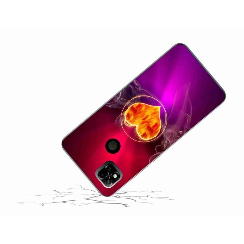 Gél borítás mmCase a Xiaomi Redmi 10A számára - tüzes szív