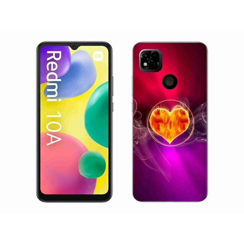 Gél borítás mmCase a Xiaomi Redmi 10A számára - tüzes szív