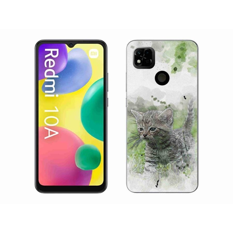 Gél borítás mmCase a Xiaomi Redmi 10A számára - aranyos cica 1