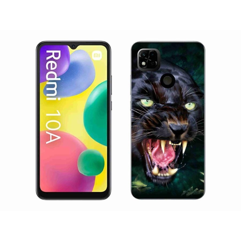 Gél borítás mmCase a Xiaomi Redmi 10A számára - dühös fekete párduc