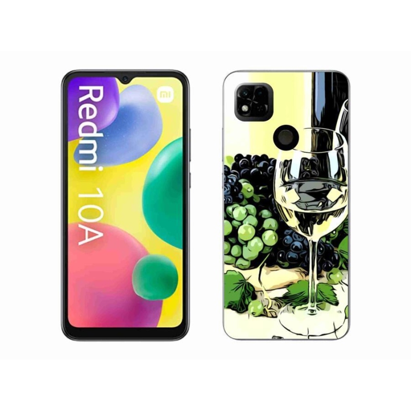 Gél borítás mmCase a Xiaomi Redmi 10A számára - pohár bor