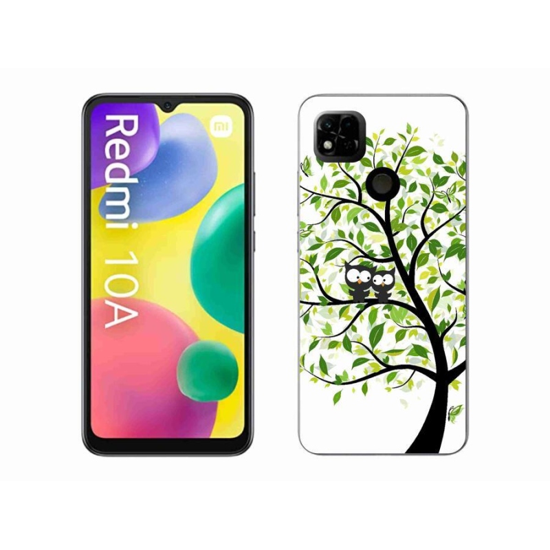 Gél borító mmCase a Xiaomi Redmi 10A számára - baglyok a fán