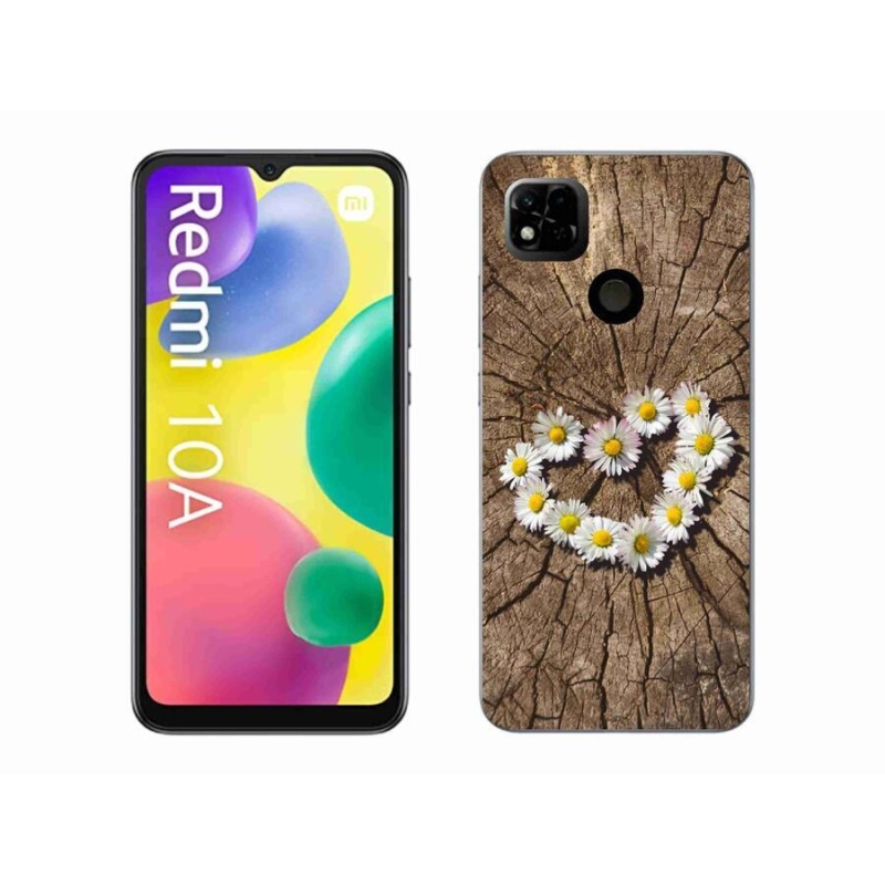 Gél borítás mmCase a Xiaomi Redmi 10A számára - százszorszépek szíve
