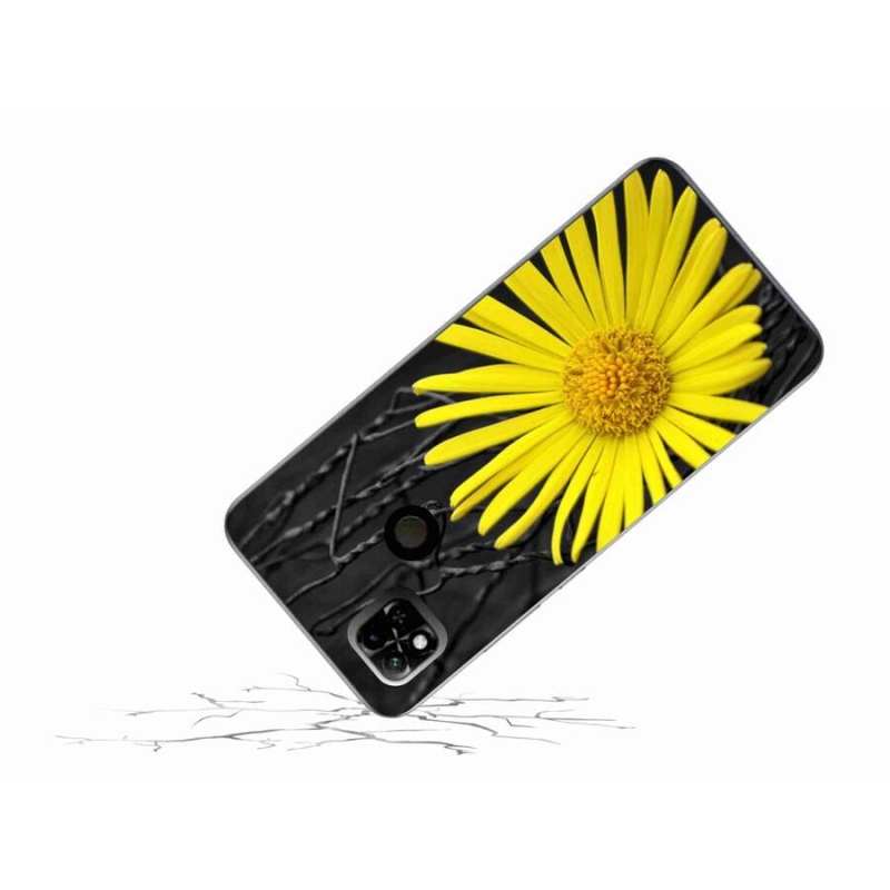 Gél borítás mmCase a Xiaomi Redmi 10A számára - sárga virág
