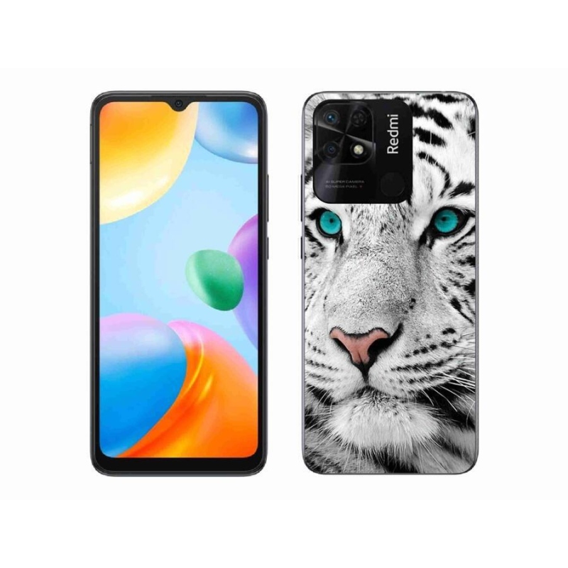 Gél borítás mmCase a Xiaomi Redmi 10C-hez - fehér tigris