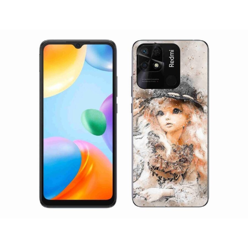 Gél borító mmCase a Xiaomi Redmi 10C-hez - lány kalapban