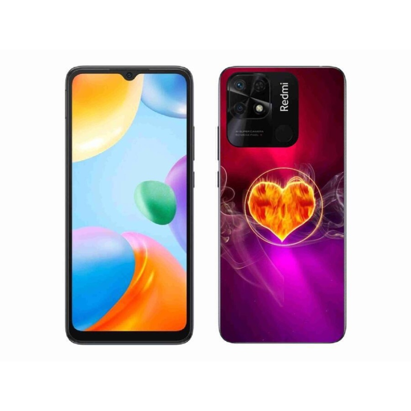 Gél borítás mmCase a Xiaomi Redmi 10C-hez - tüzes szív