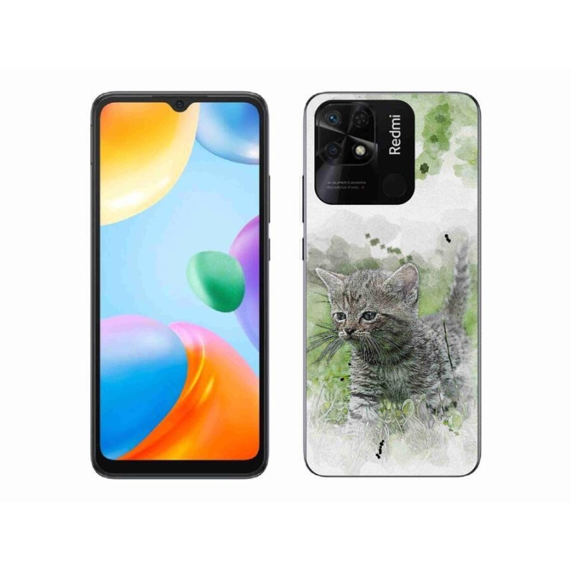 Gél borítás mmCase a Xiaomi Redmi 10C-hez - aranyos cica 1