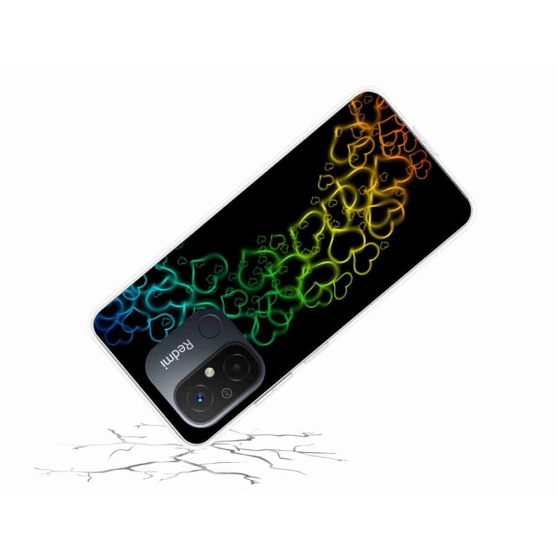 Gél borítás mmCase a Xiaomi Redmi 12C-hez - színes szívek