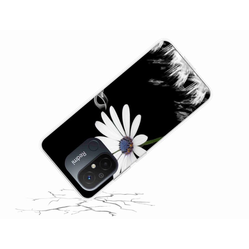 Gél borítás mmCase a Xiaomi Redmi 12C-hez - fehér virág
