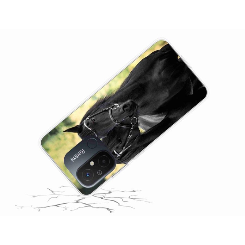 Gél borítás mmCase a Xiaomi Redmi 12C-hez - két fekete ló