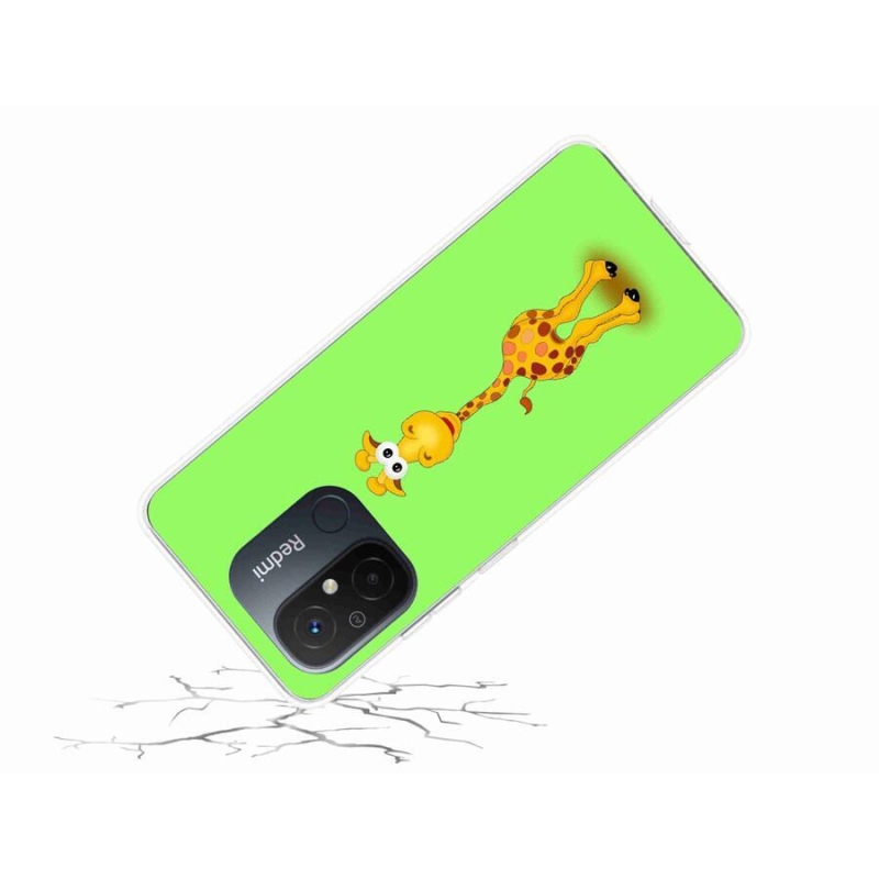 Gél borítás mmCase a Xiaomi Redmi 12C-hez - rajzfilm zsiráf
