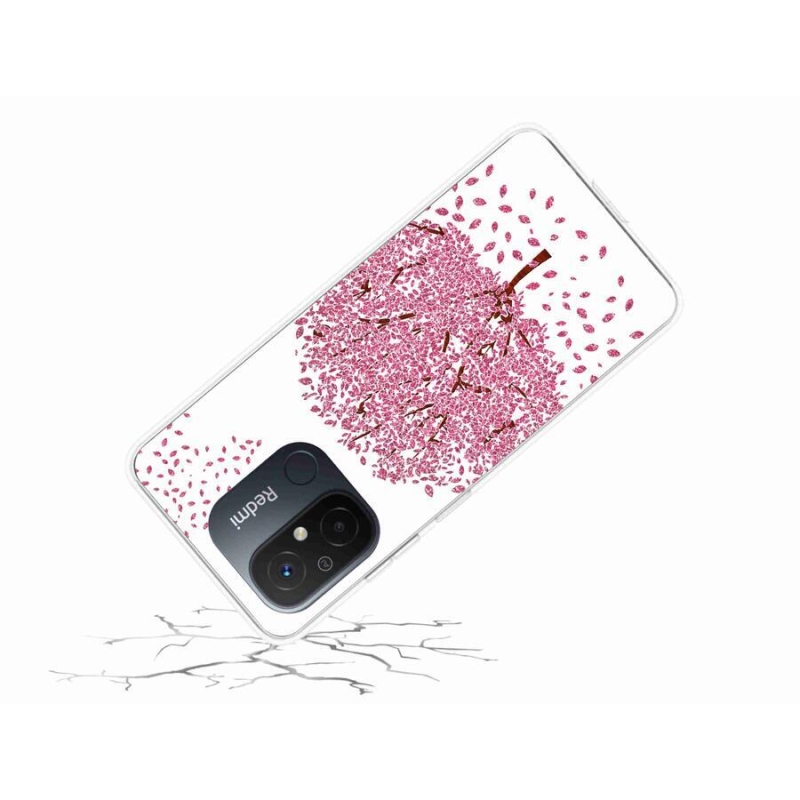 Gél borítás mmCase a Xiaomi Redmi 12C-hez - rajzfilmfa levelekkel