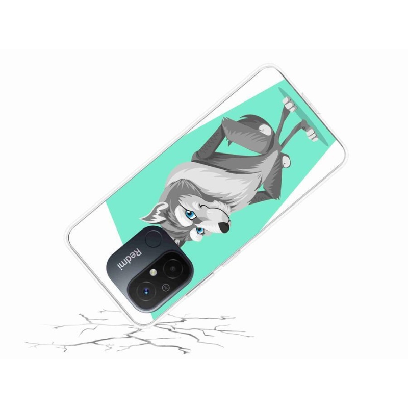 Gél borítás mmCase a Xiaomi Redmi 12C-hez - rajzfilm farkas