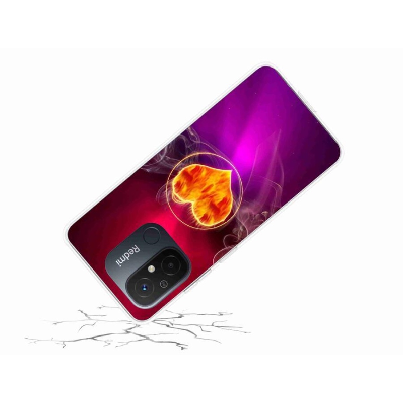 Gél borítás mmCase a Xiaomi Redmi 12C számára - tüzes szív