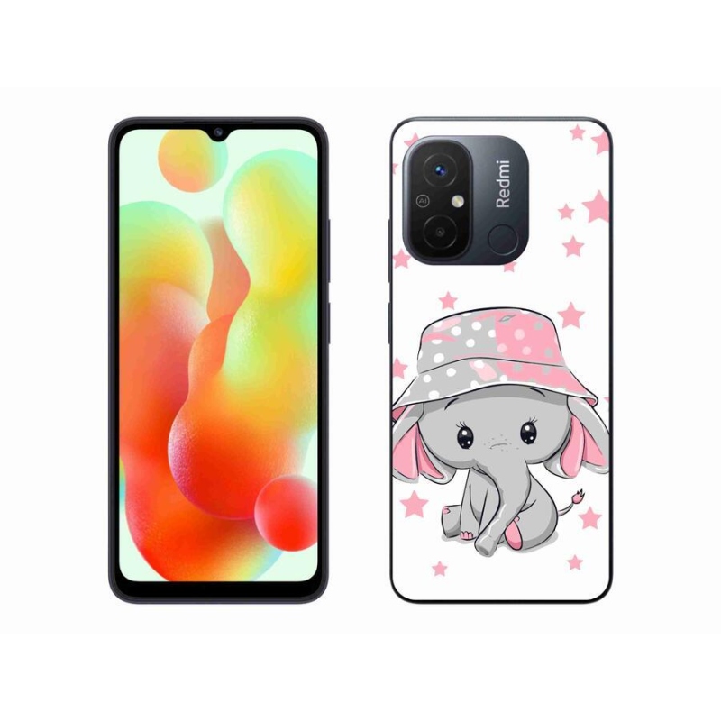 Gél borítás mmCase a Xiaomi Redmi 12C-hez - rózsaszín elefánt