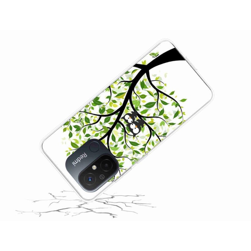 Gél borító mmCase a Xiaomi Redmi 12C-hez - baglyok a fán